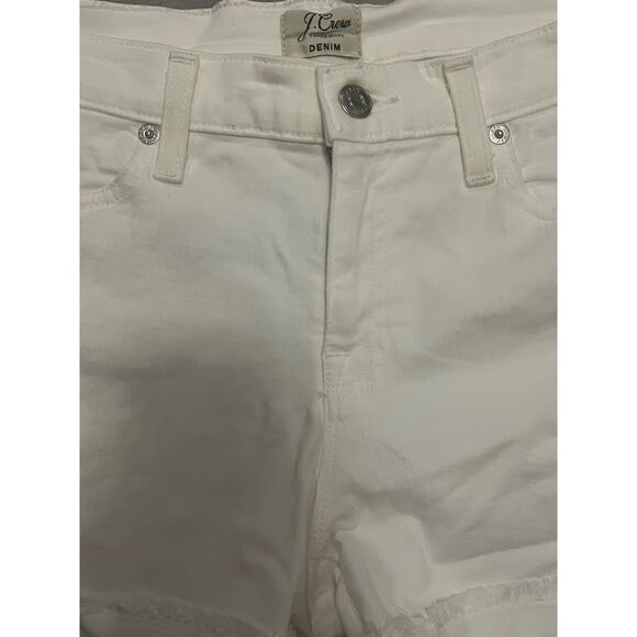 New J Crew White Denim Shorts Size 27 - Picture 4 of 5